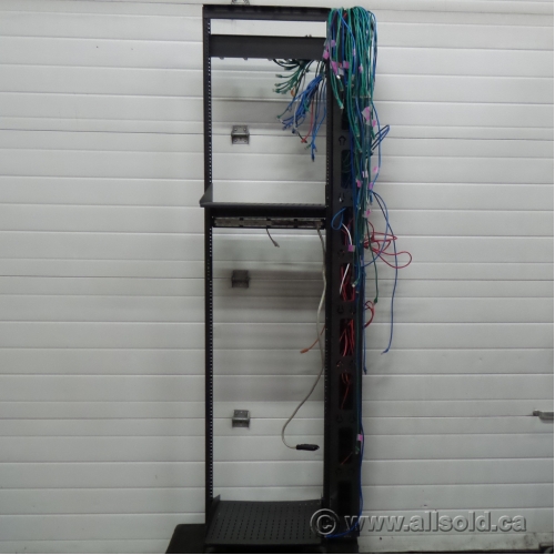 Leviton Black 2 Post 2 Shelf Server Telco Rack 84 x 23 x 24.5 Allsold.ca Buy & Sell Used